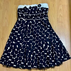 Teeze Me Strapless Black & White Dress